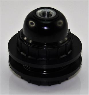 Lampholder ES with Shade Ring Black