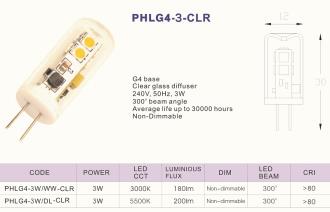 Bi Pin  3W LED G4 
